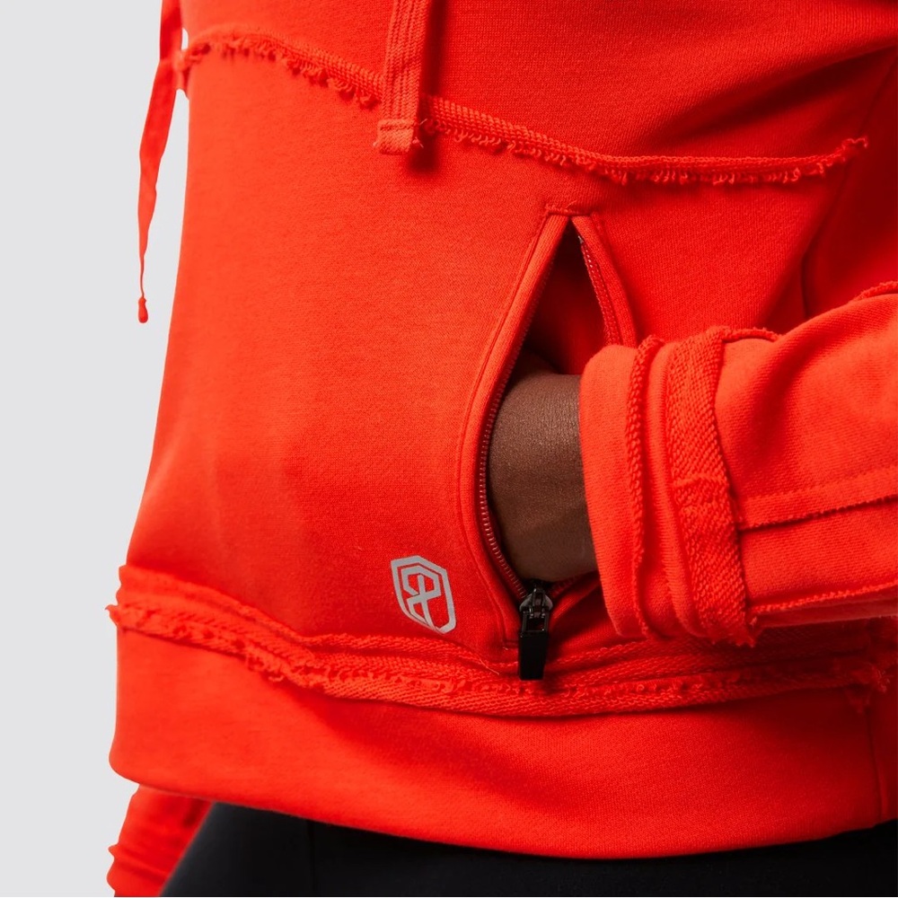 Born Primitive The Stitch Cropped Hoodie Sweatshirt Orange Women’s size small - Picture 4 of 13